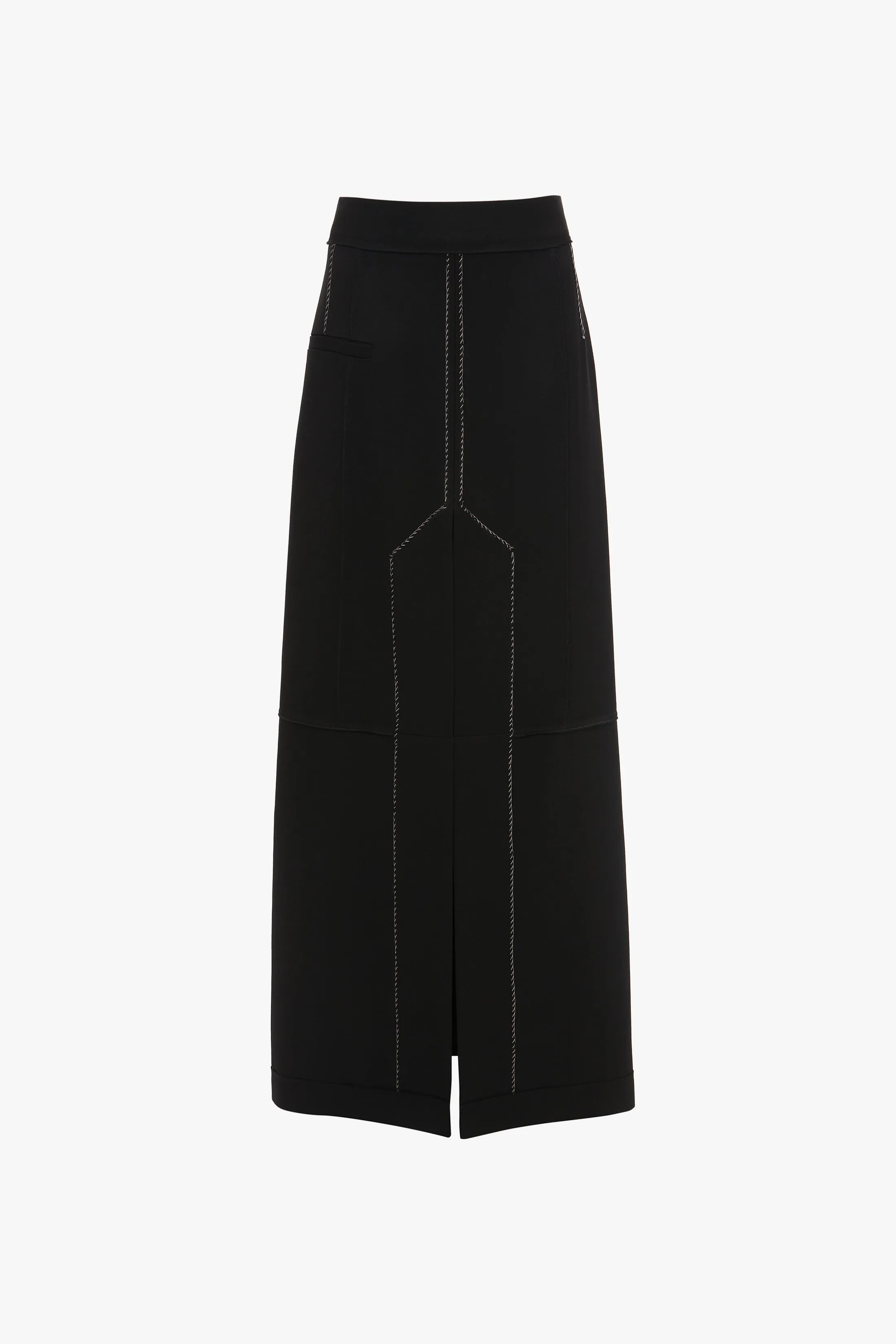 Deconstructed Floor-Length Skirt In Black