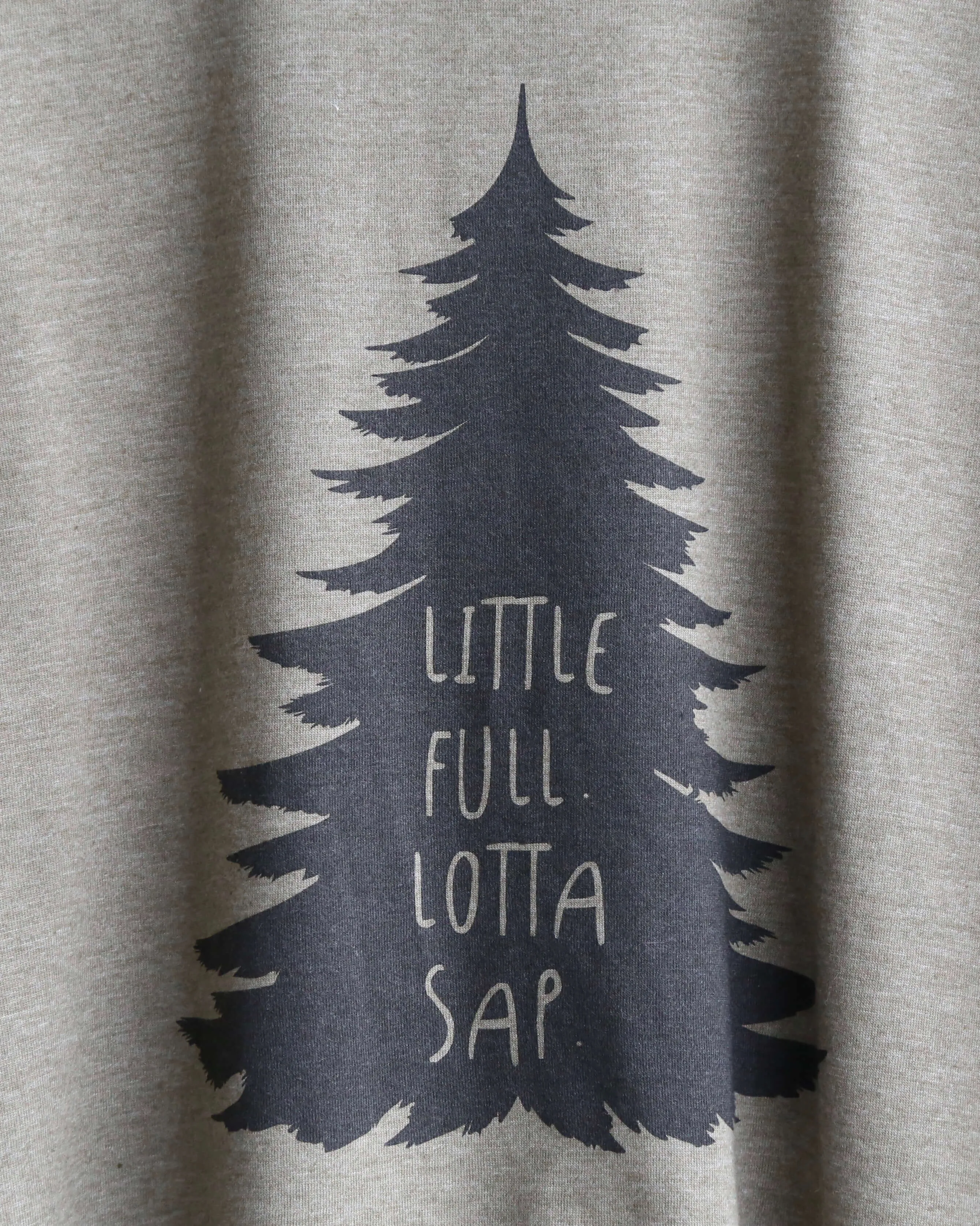 Distracted - Little Full Lotta Sap Unisex Christmas Tree T-Shirt in Heather Olive