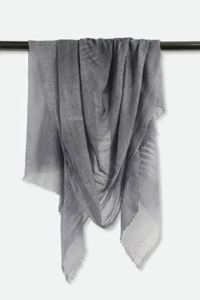 DUSTY FEATHERED SCARF IN HAND DYED CASHMERE