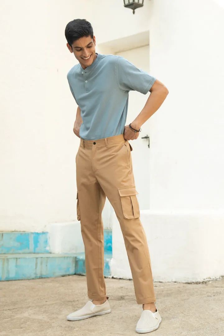 Earth Khaki Stretch Cargo Pants