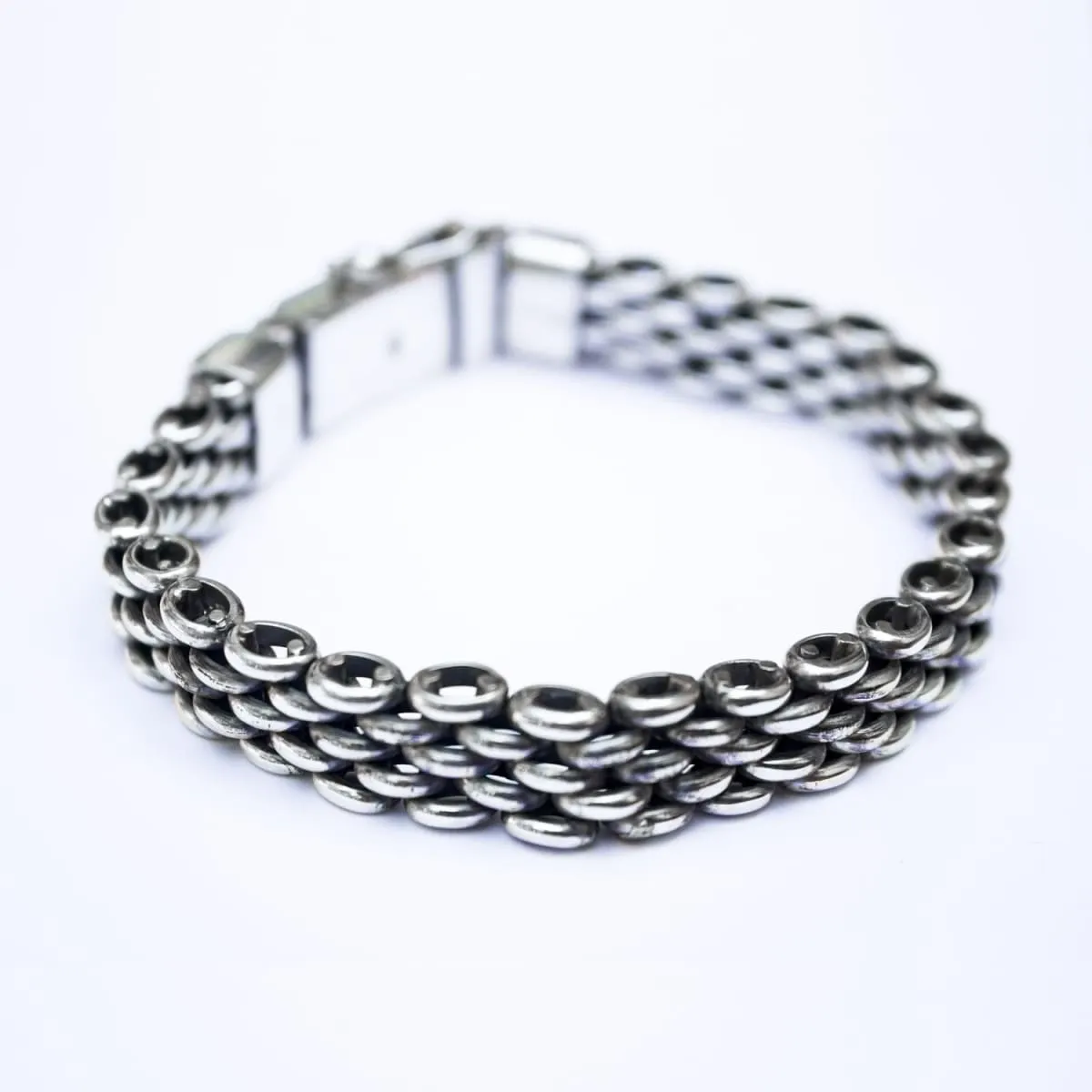 Elegant Mens' Silver Bracelet, Handmade Jewelry, Gift for men