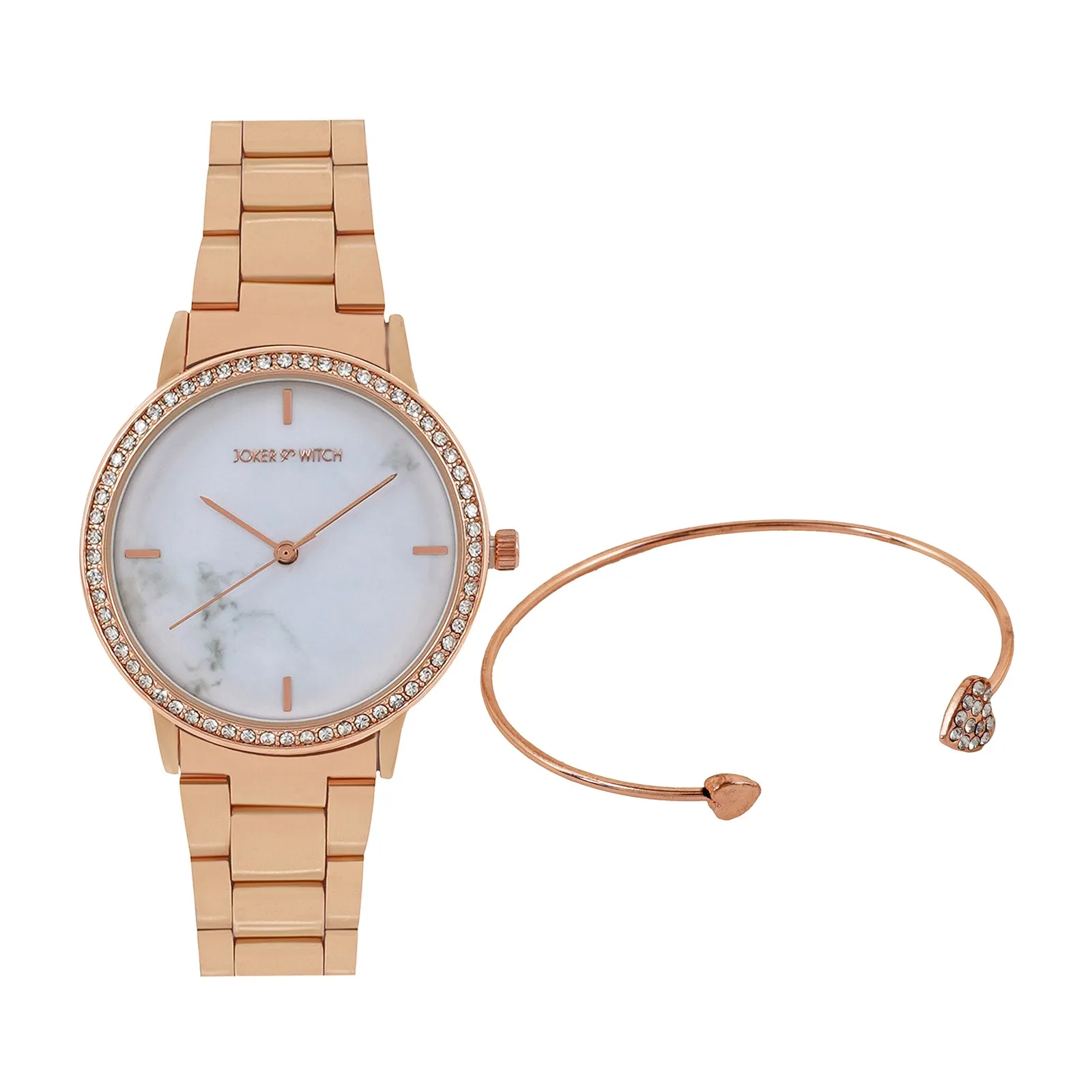 Euphoria Rosegold Watch Bracelet Stack