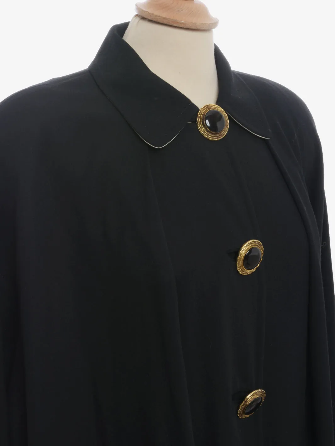 Gianfranco Ferré Black Suit With Jewels Buttons - 80s