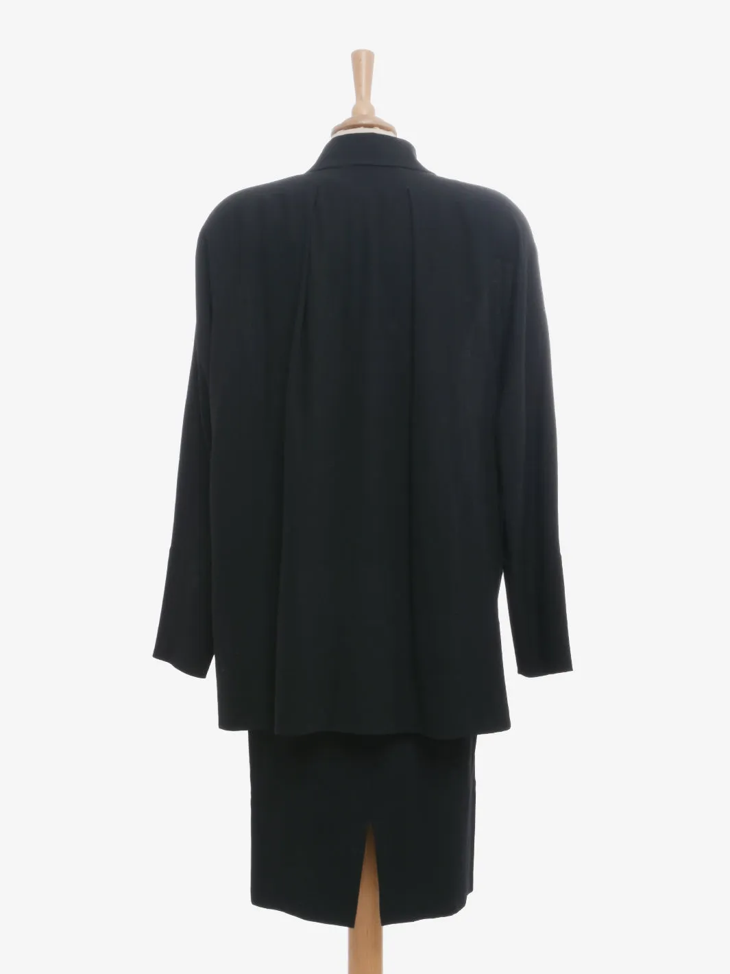 Gianfranco Ferré Black Suit With Jewels Buttons - 80s