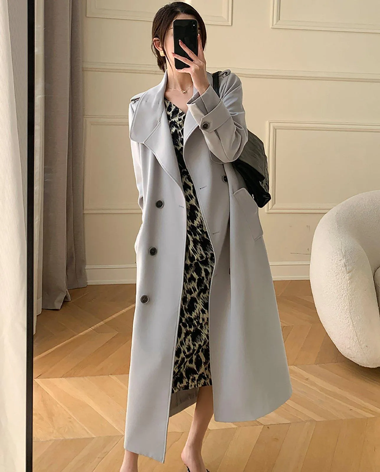 Gina Double Breasted Belted Trench Coat