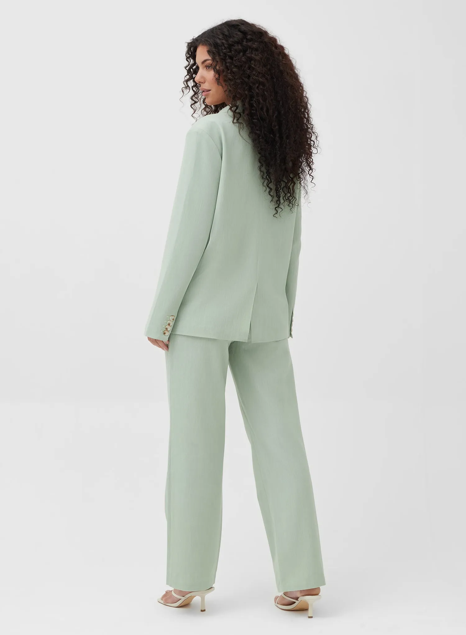 Green Wide Leg Trouser - Skylar