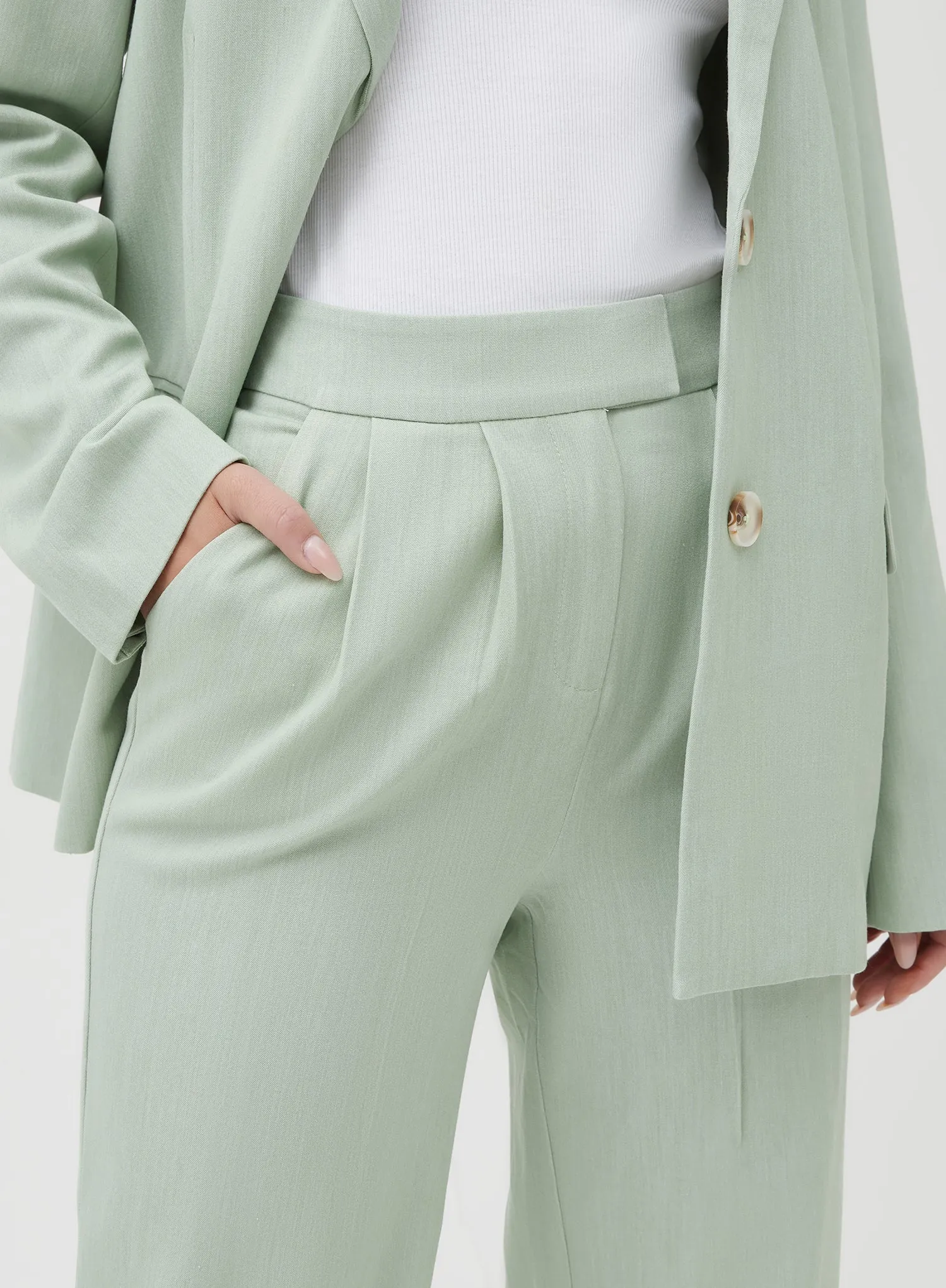 Green Wide Leg Trouser - Skylar