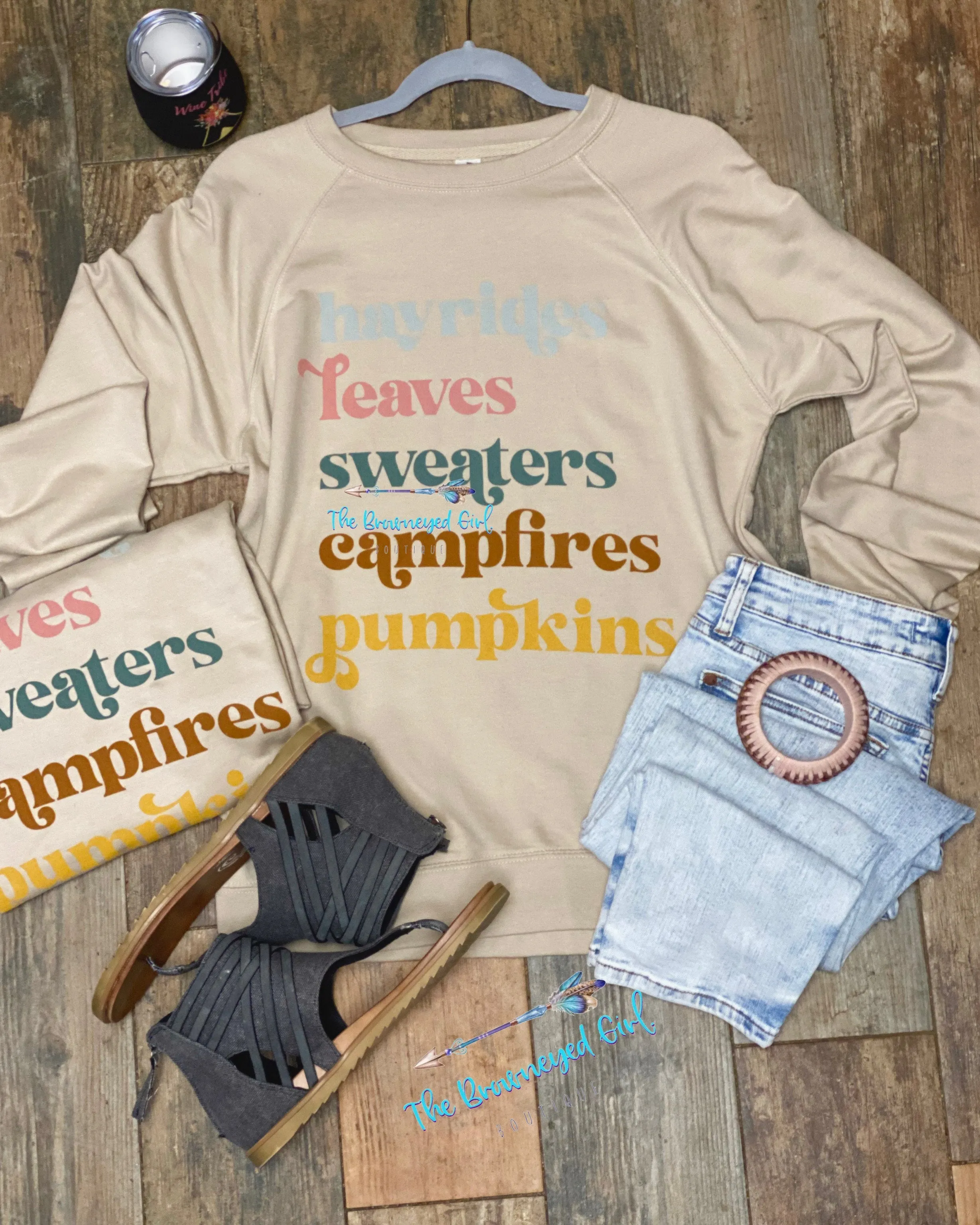 Hayrides Leaves Sweaters Campfires Sweatshirt