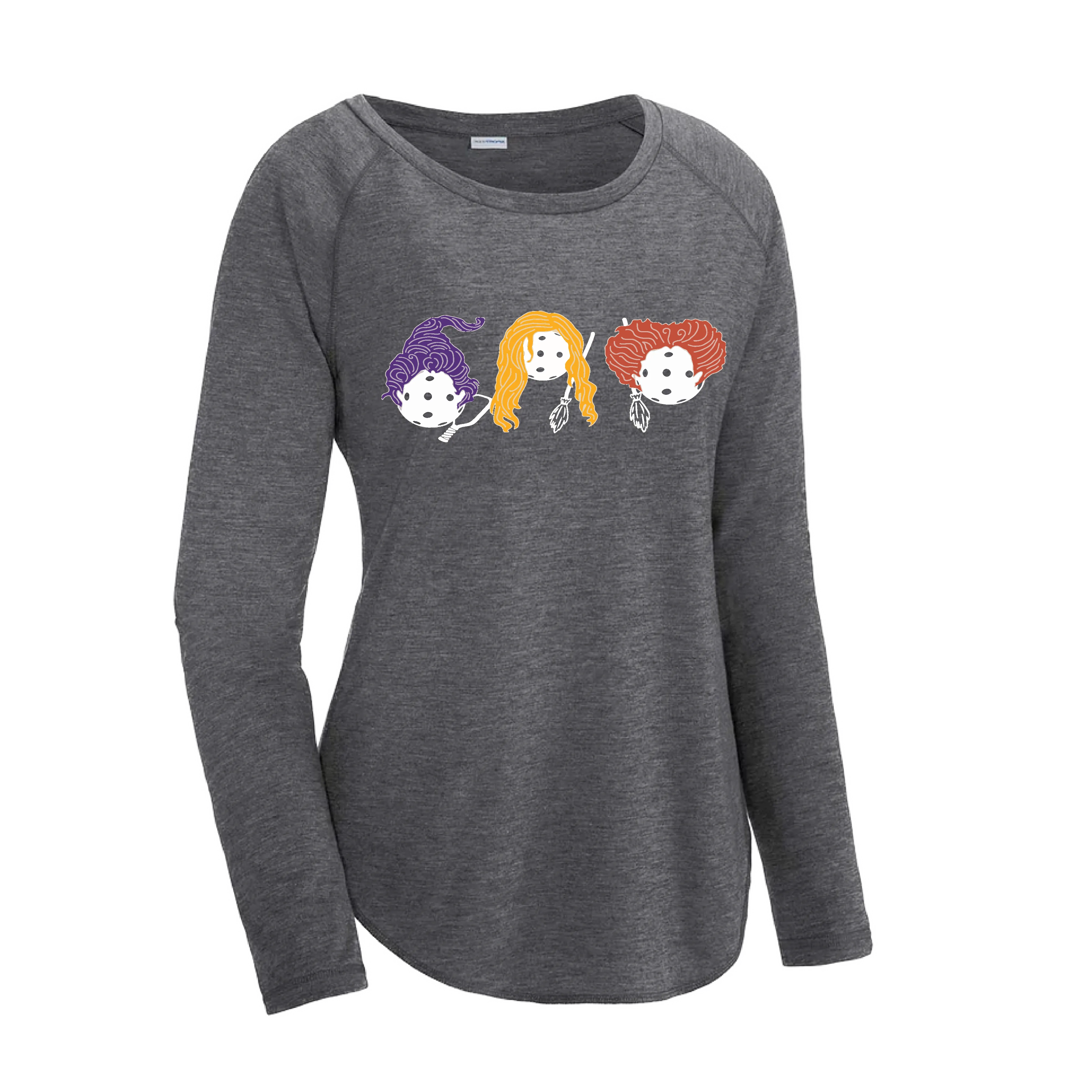 Hocus Pocus | Women's Long Sleeve Scoop Neck Pickleball Shirts | 75/13/12 poly/cotton/rayon