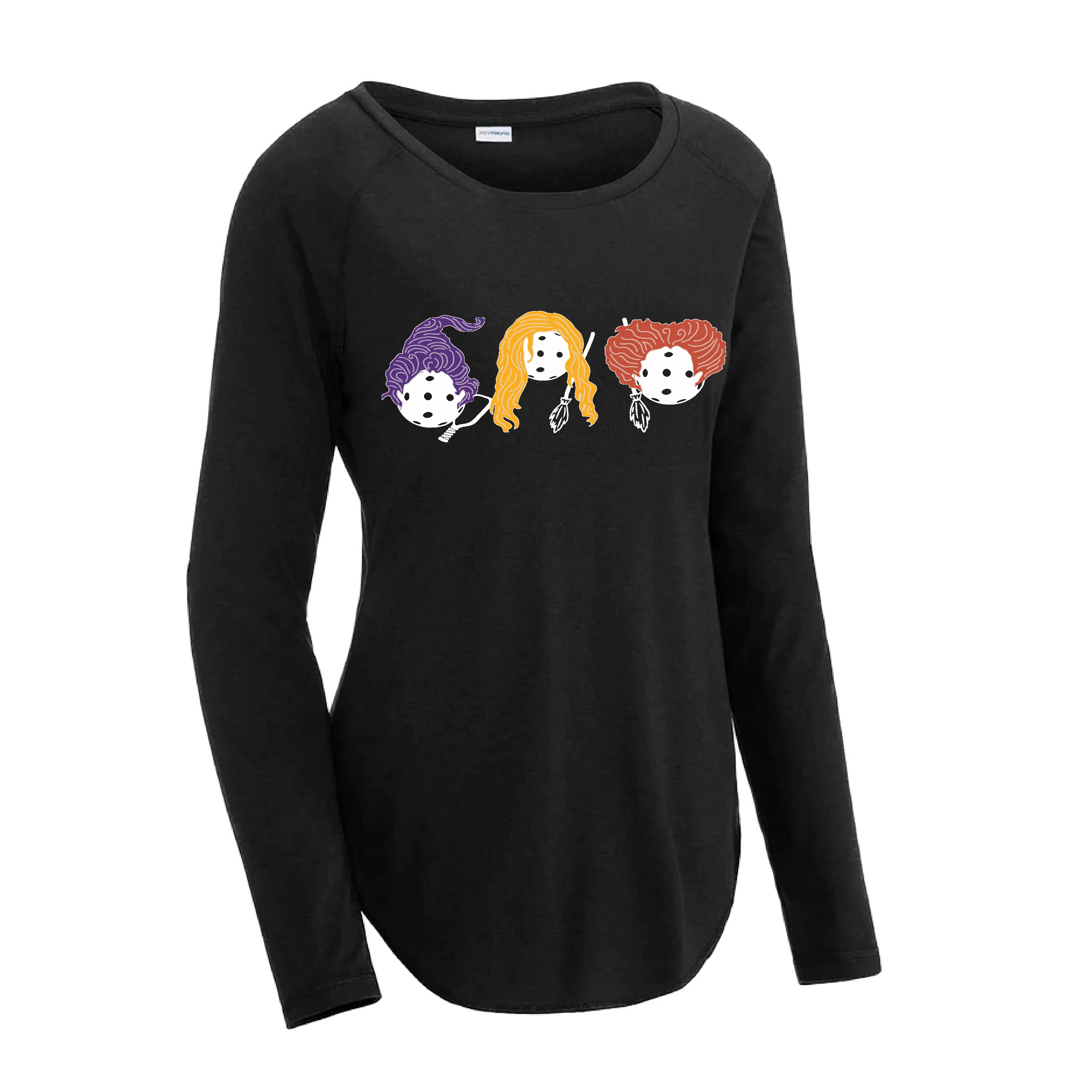 Hocus Pocus | Women's Long Sleeve Scoop Neck Pickleball Shirts | 75/13/12 poly/cotton/rayon