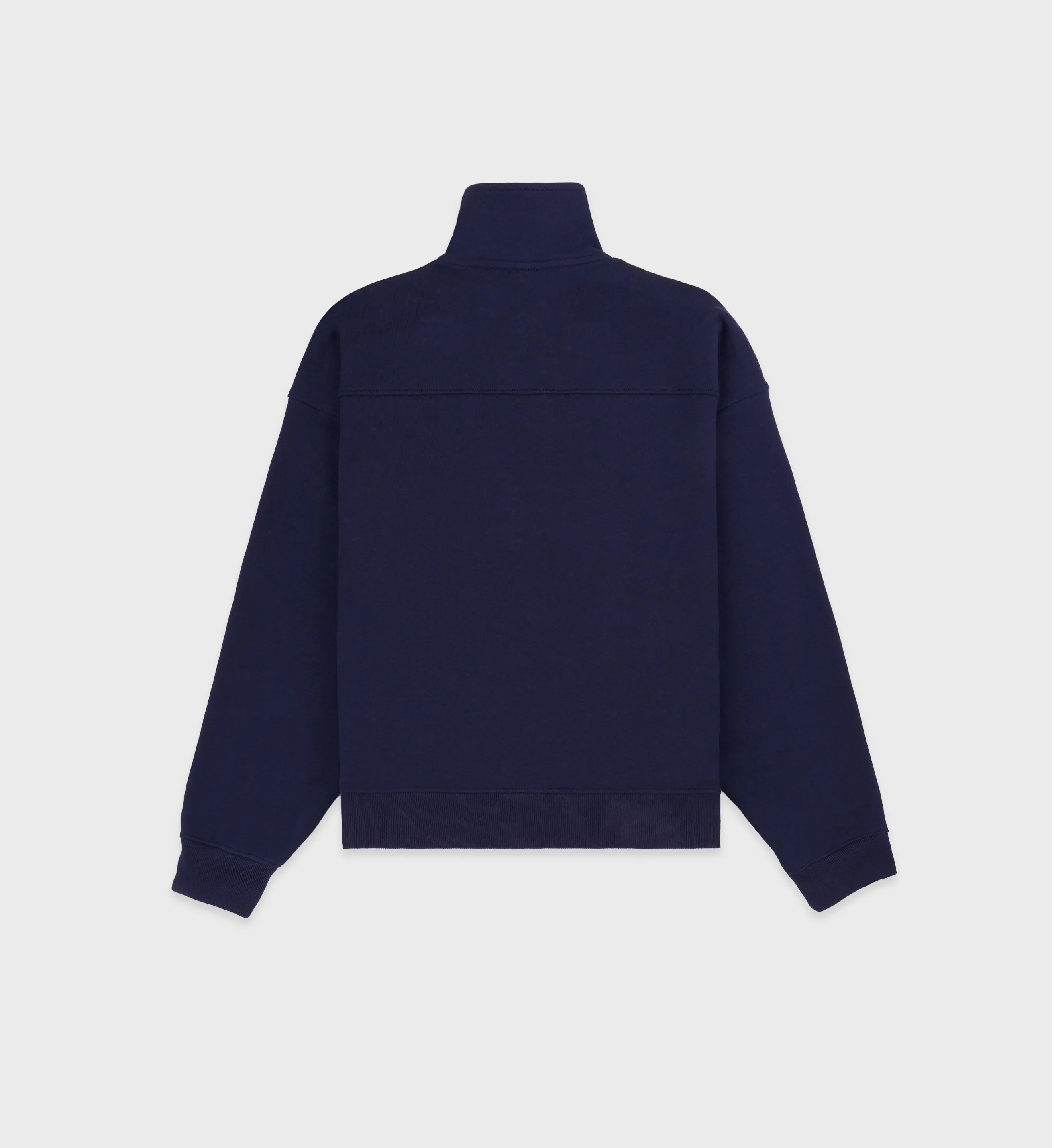 Hotel du Cap Cursive Quarter Zip - Navy/White