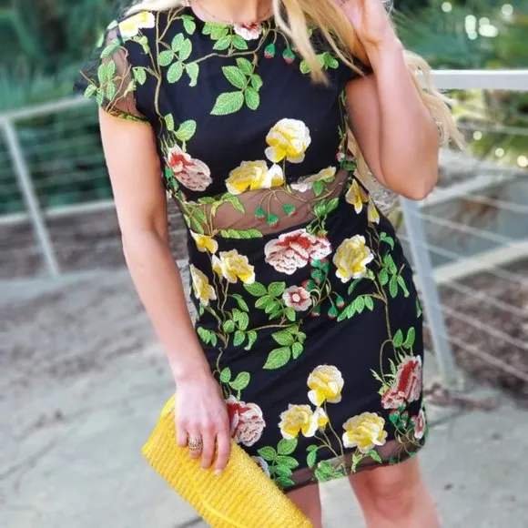 In Bloom Floral Embroidered Dress