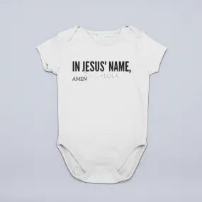 In Jesus' Name - Amen Baby Onesie - Unisex baby t shirt