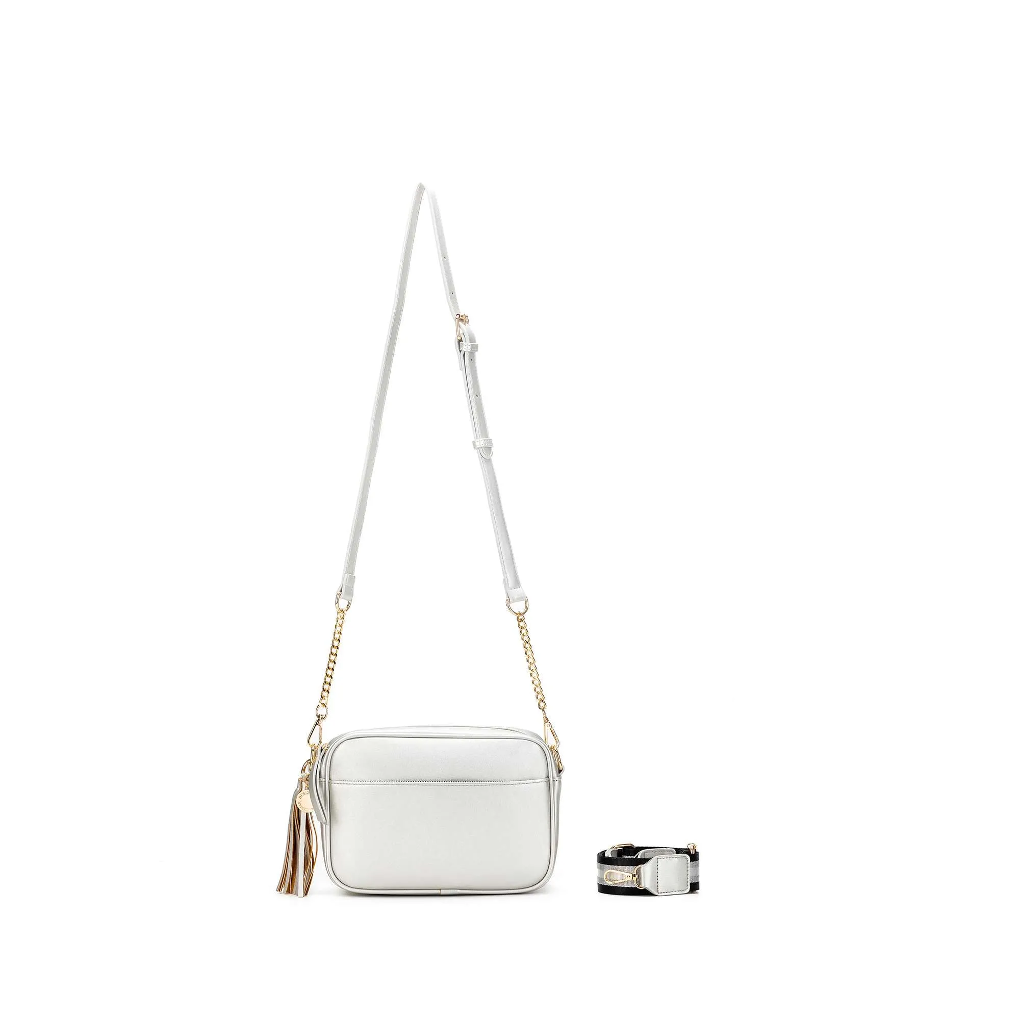 Indie Silver Crossbody Bag