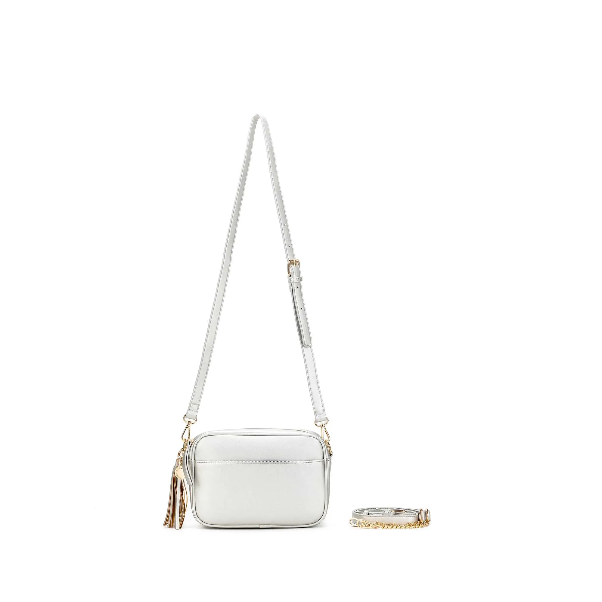 Indie Silver Crossbody Bag