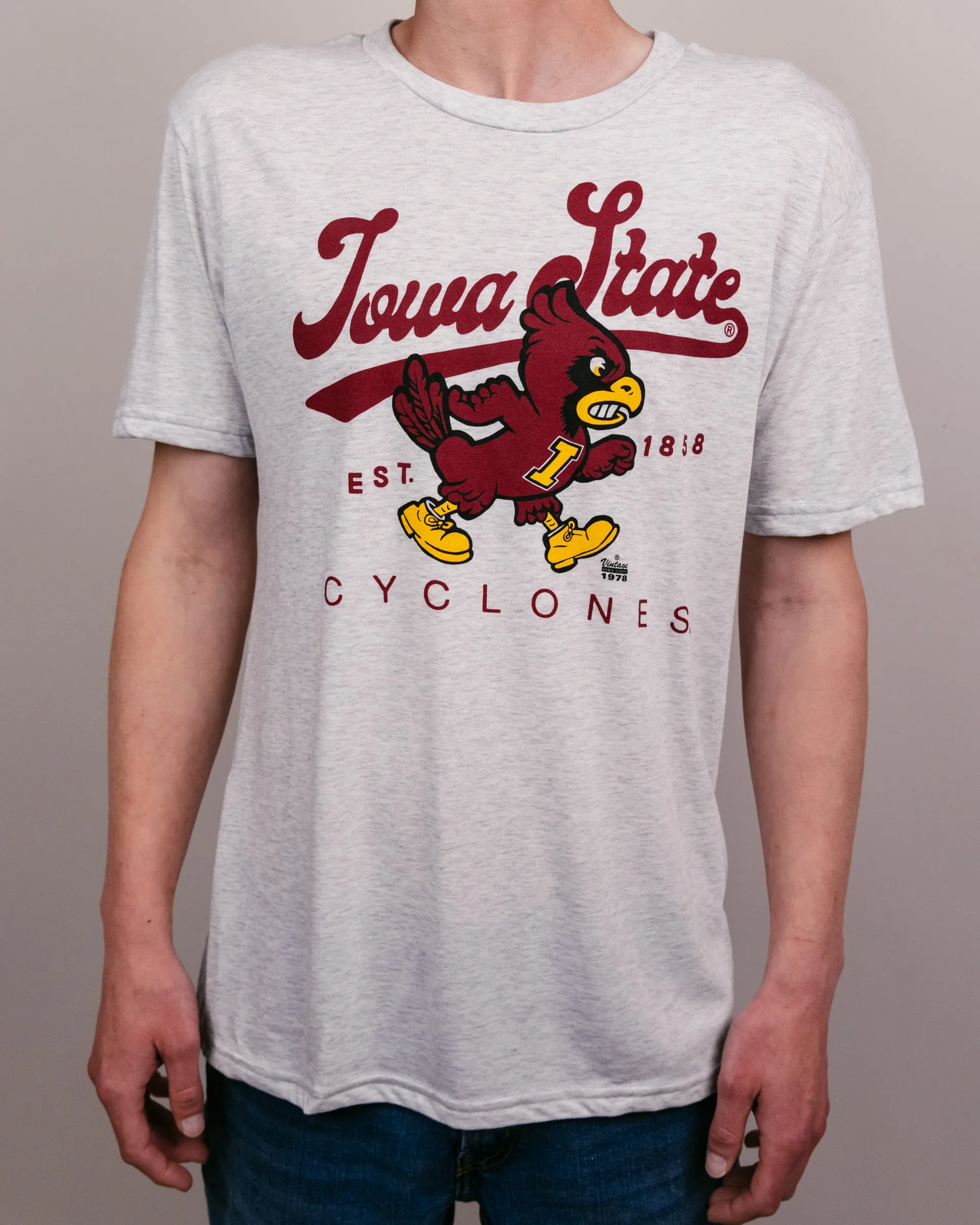 Iowa State Founders Est. 1858 Ash Grey T-Shirt