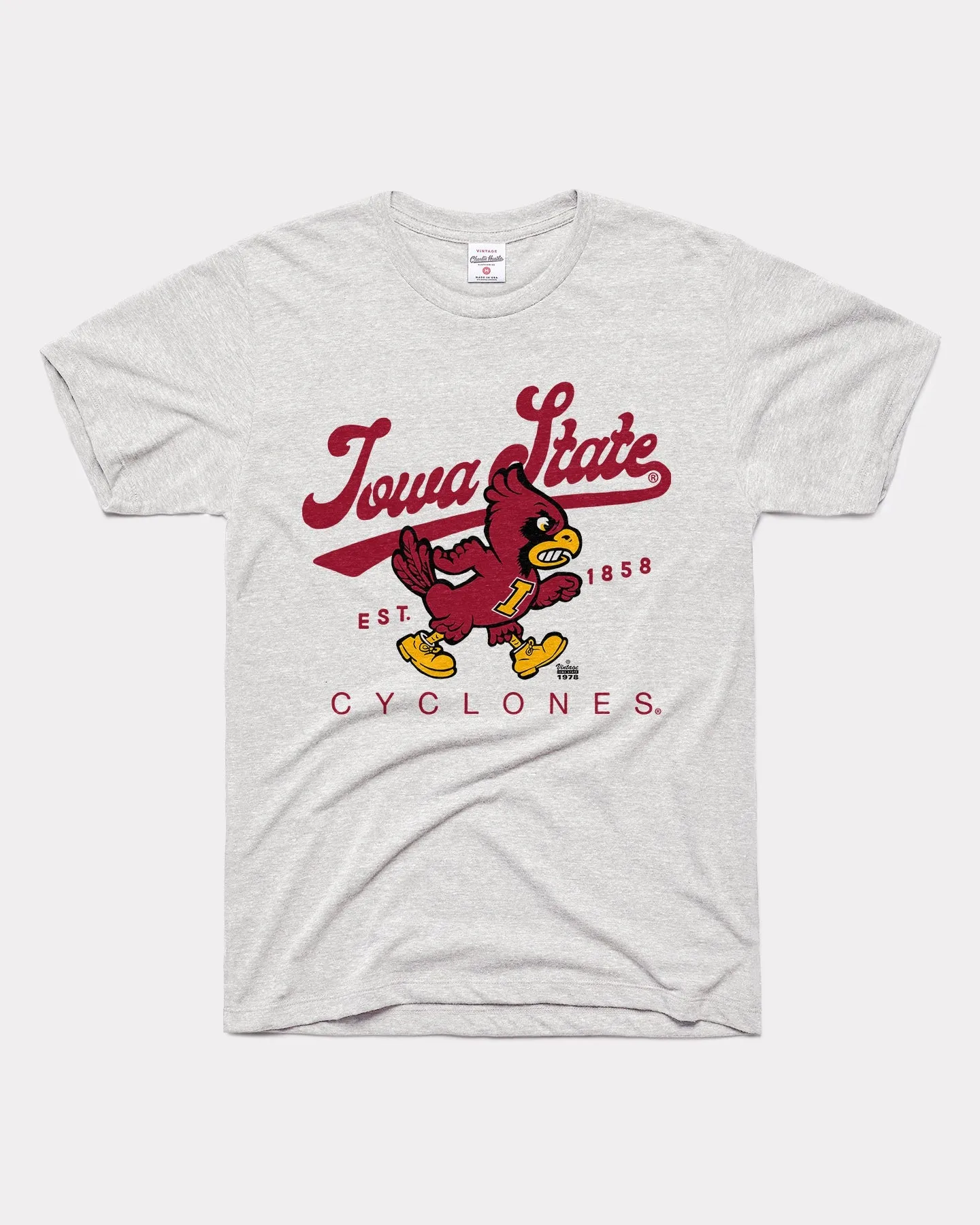 Iowa State Founders Est. 1858 Ash Grey T-Shirt