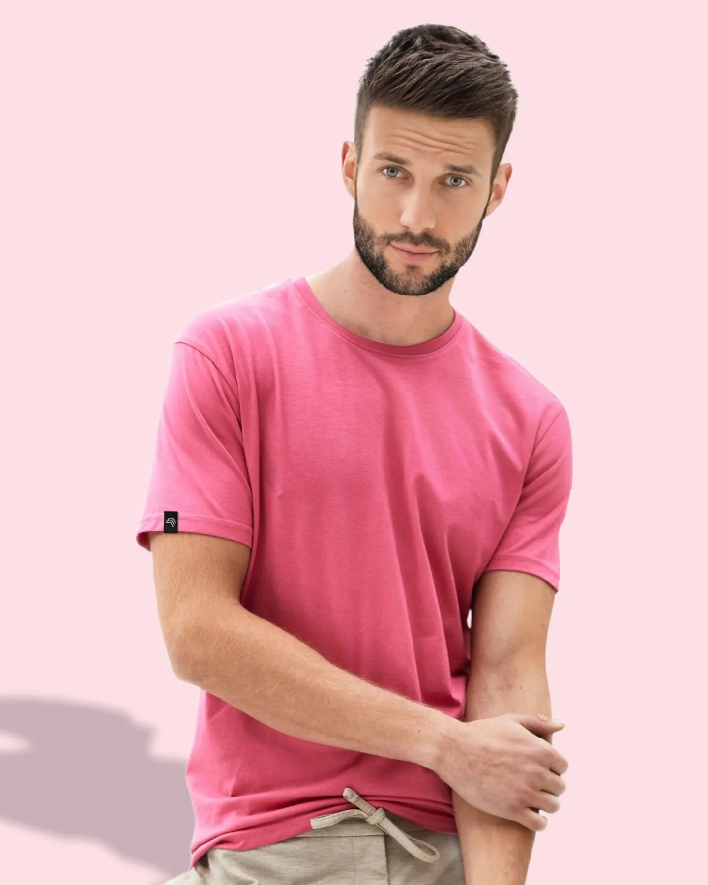 JAN 8008 ― Herren Bio-Baumwolle T-Shirt - Pink