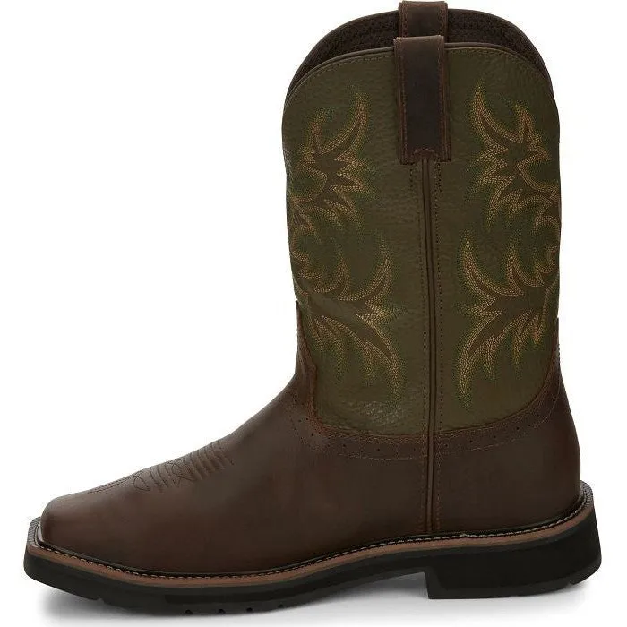 Justin Men's Keavan 11 ST Met Guard Western Work Boot -Brown- SE4570