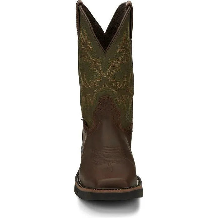 Justin Men's Keavan 11 ST Met Guard Western Work Boot -Brown- SE4570