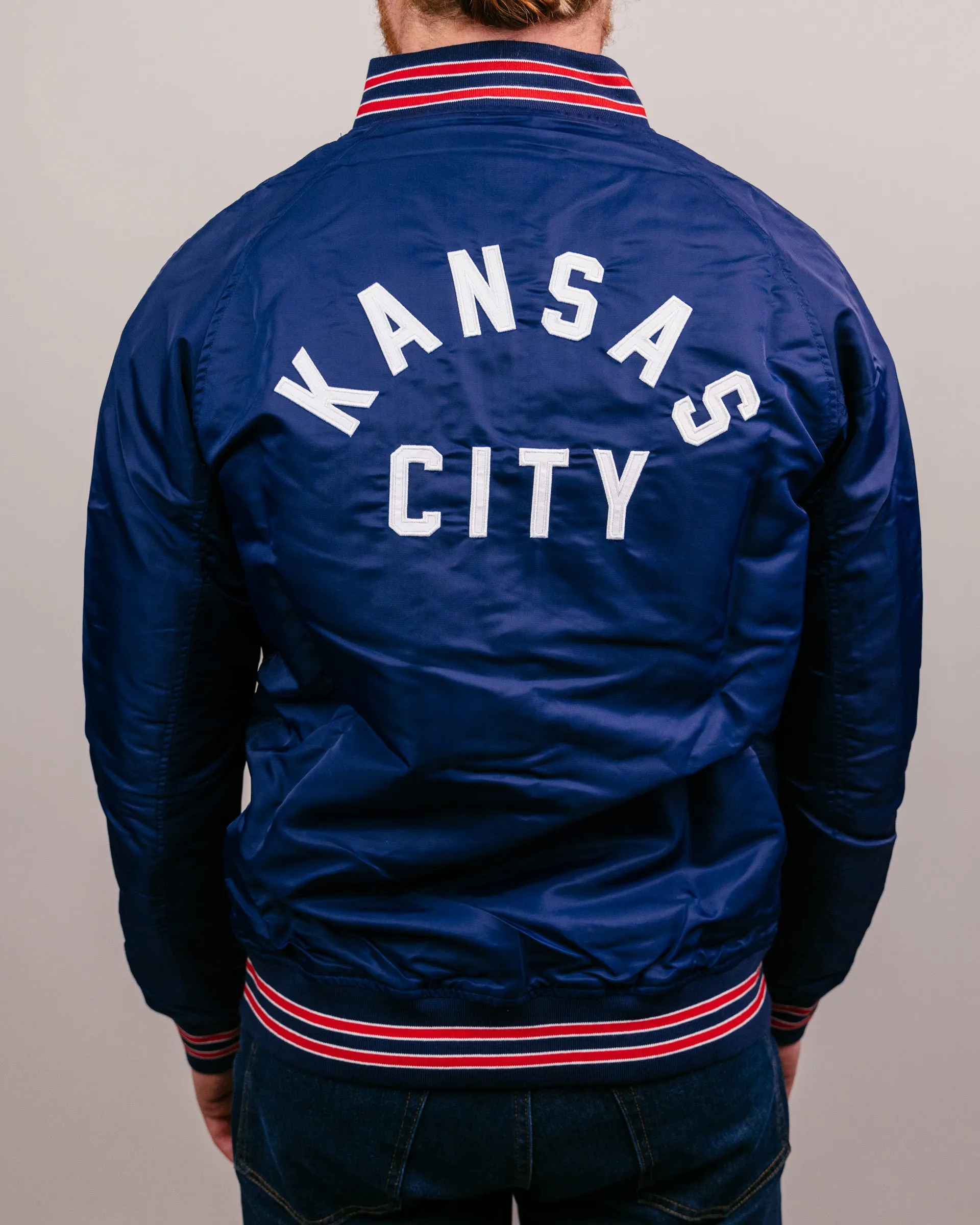 Kansas City Heart Vintage Navy Varsity Jacket