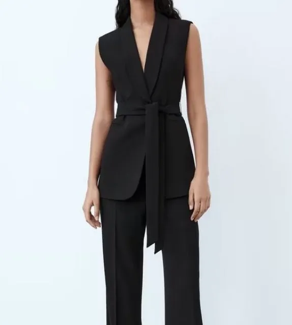 Kate Waistcoat Tie Strap Vest