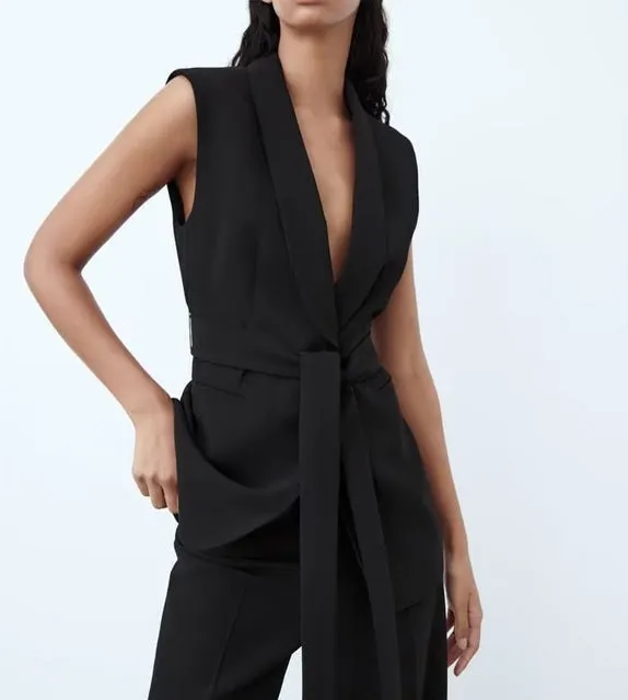 Kate Waistcoat Tie Strap Vest