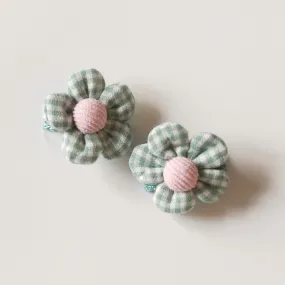 Kit & Kate Fleur Children's Hair Clips - Sage