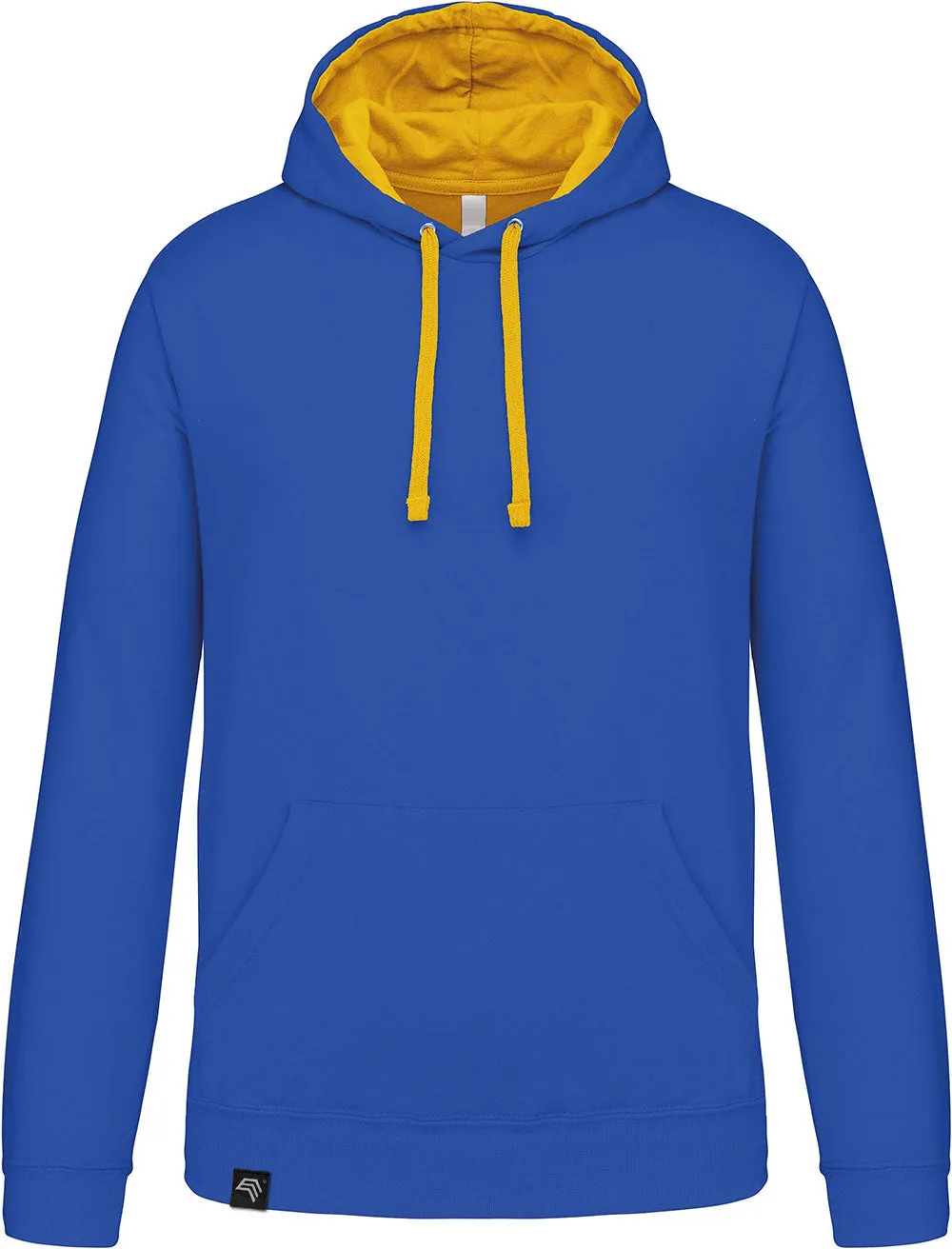 KRB K446 ― Bi-Color Hoodie Sweatshirt - Light Royal Blau / Gelb