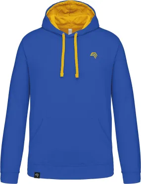 KRB K446 ― Bi-Color Hoodie Sweatshirt - Light Royal Blau / Gelb