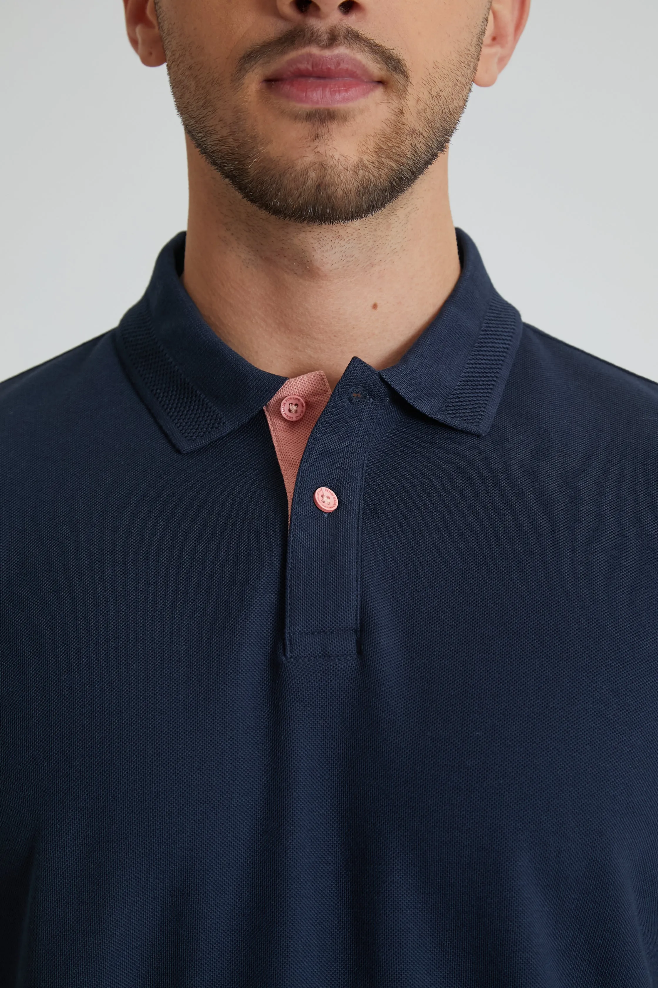 Kuga honeycomb pique polo in Navy