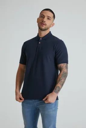 Kuga honeycomb pique polo in Navy