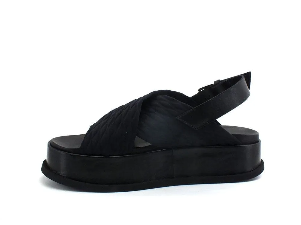 L4K3 Malibù Sandalo Fasce Incrocio Black Nero F22-MAL