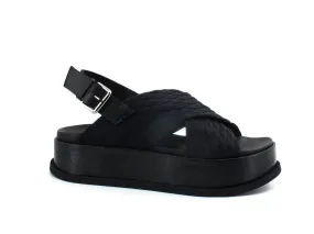 L4K3 Malibù Sandalo Fasce Incrocio Black Nero F22-MAL