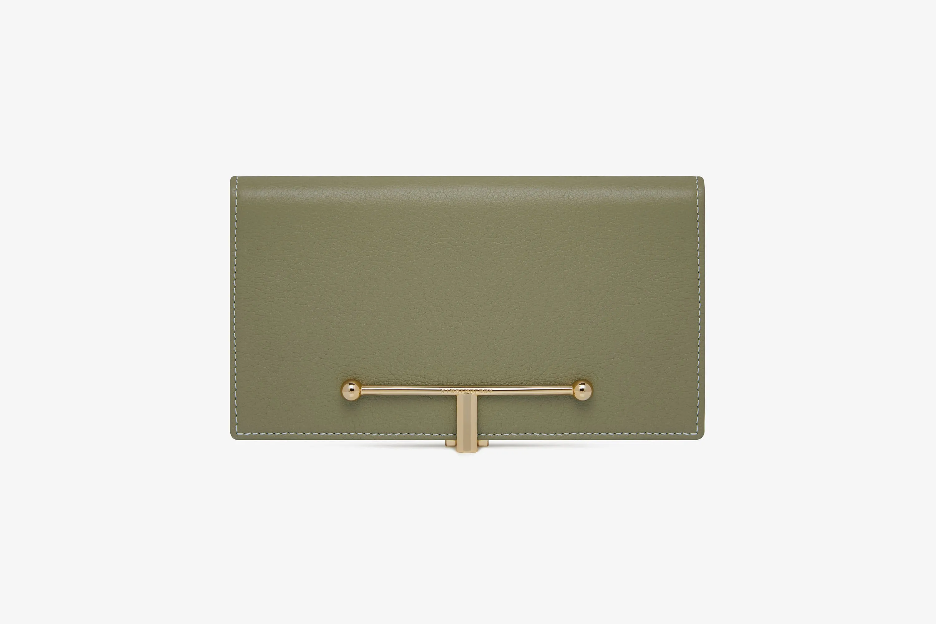 Large Melville Street Wallet - Pistachio/Vanilla Thread