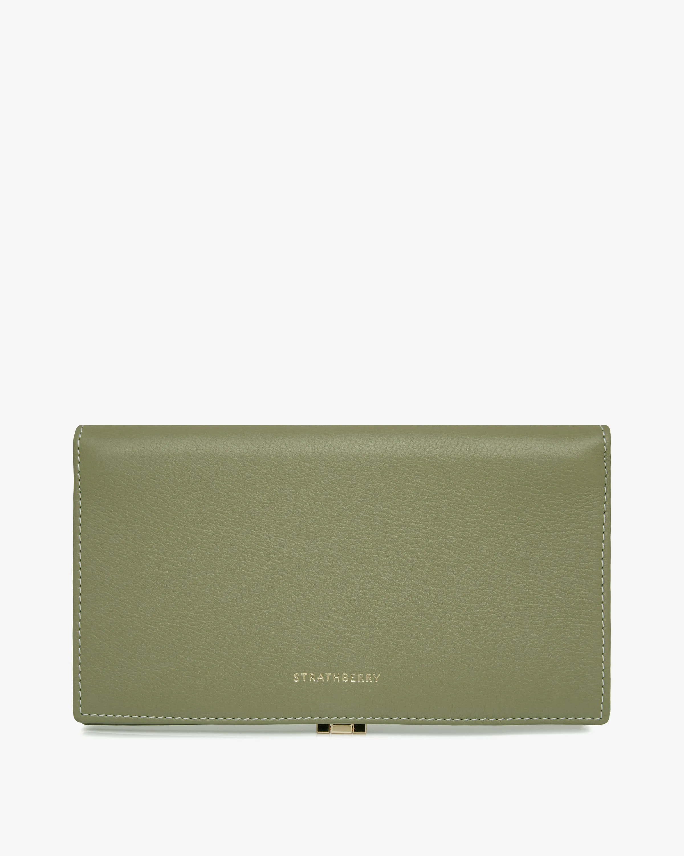 Large Melville Street Wallet - Pistachio/Vanilla Thread