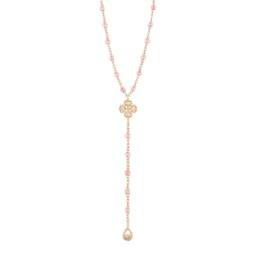 Lucky Classic Gigi Rosée diamond rosary, Rose Gold, 17.7"