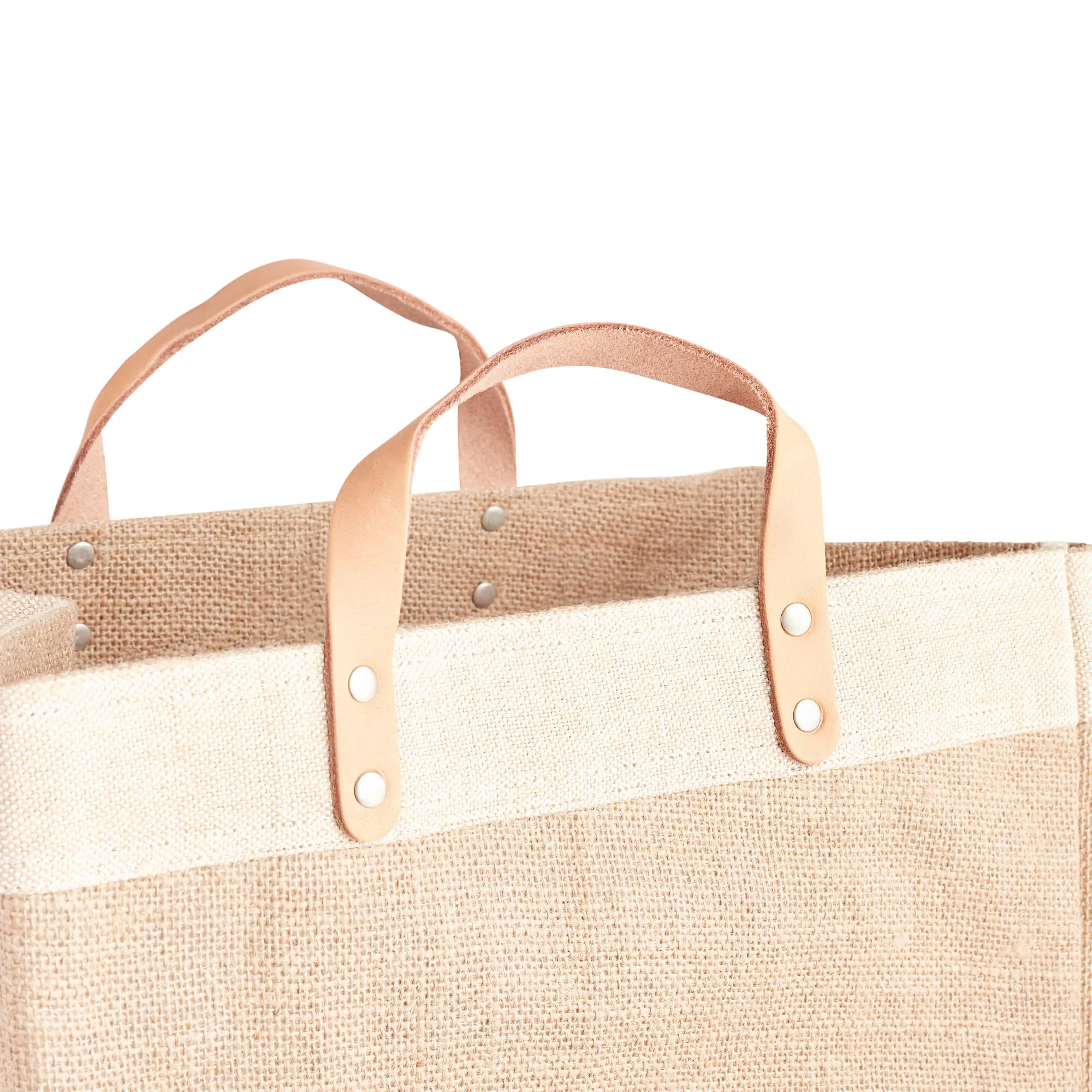 Market Bag in Natural with “DOG MOM”