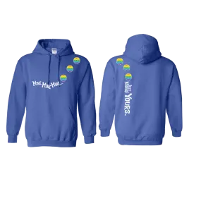 Mine JK Yours (Pickleball Colors Green Rainbow or Cyan) | Unisex Hoodie Athletic Sweatshirt | 50% Cotton/50% Polyester