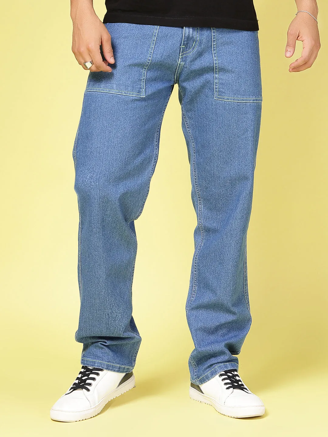 Modern Straight Fit Cotton Denim Jeans