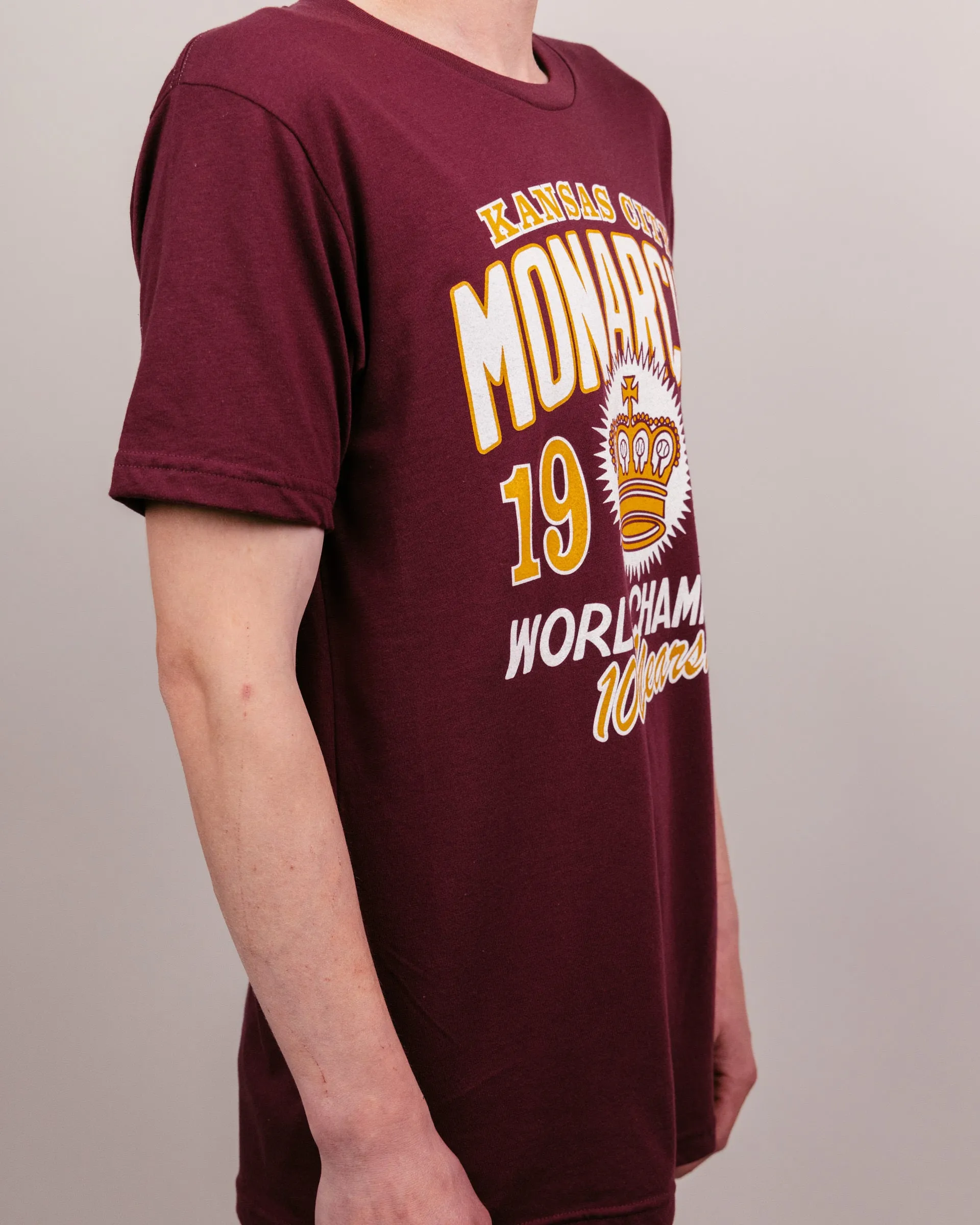 Monarchs 100 Year Champs Maroon T-Shirt