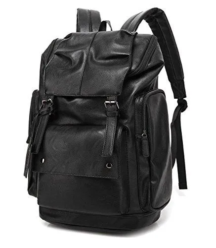 MROYALE™ Faux Leather Laptop Backpack - School, Daypack, Travel