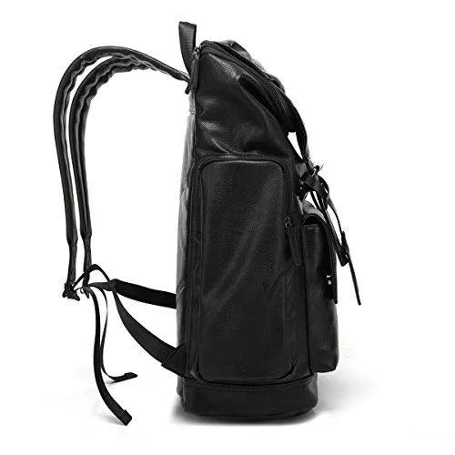 MROYALE™ Faux Leather Laptop Backpack - School, Daypack, Travel