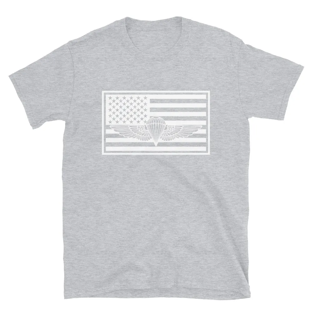 Naval Parachutist in Flag Short-Sleeve Unisex T-Shirt