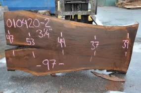 Oregon Black Walnut Slab 010420-02