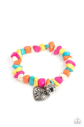 Paparazzi Love You To Pieces - Multi Heart Bracelet