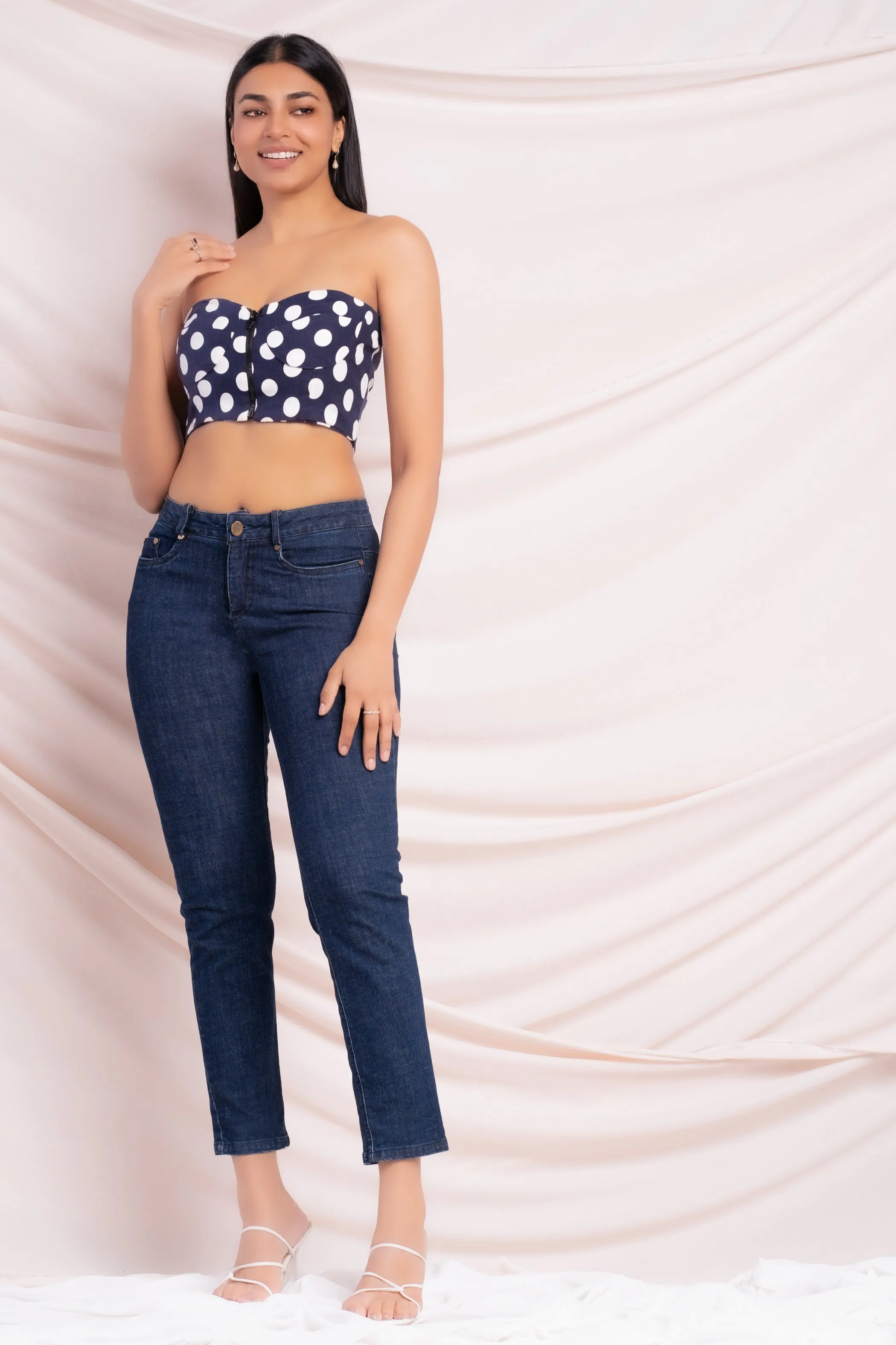 Polka Bustier Top