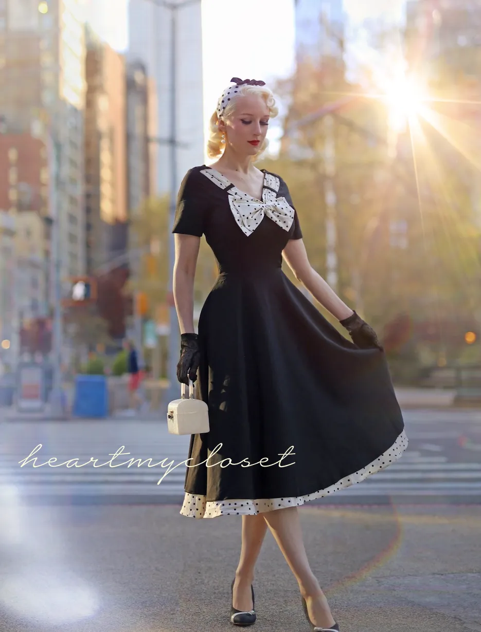 polkadot swing LBD - retro 50s dress