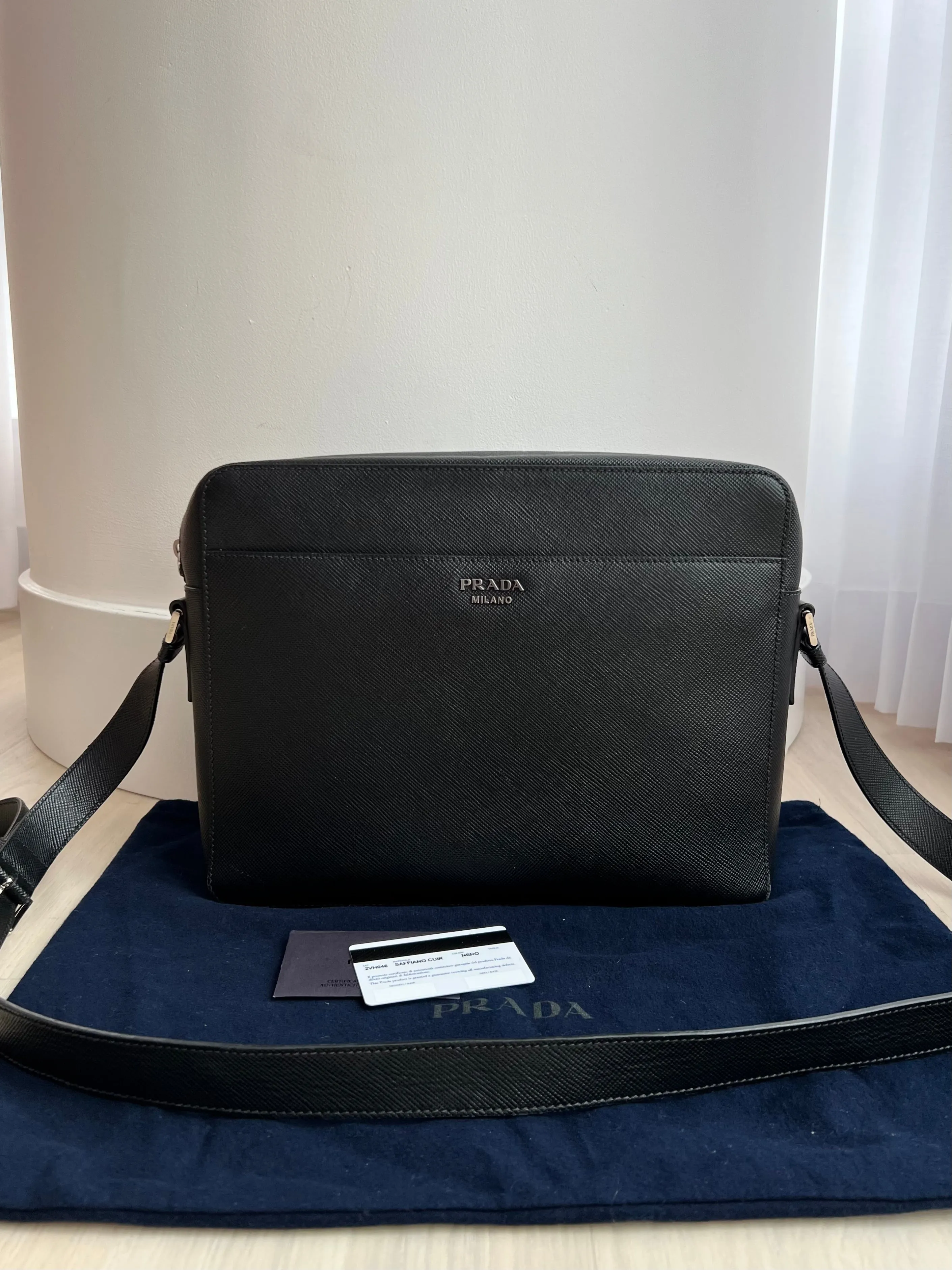 Prada Saffiano Leather Messenger Bag