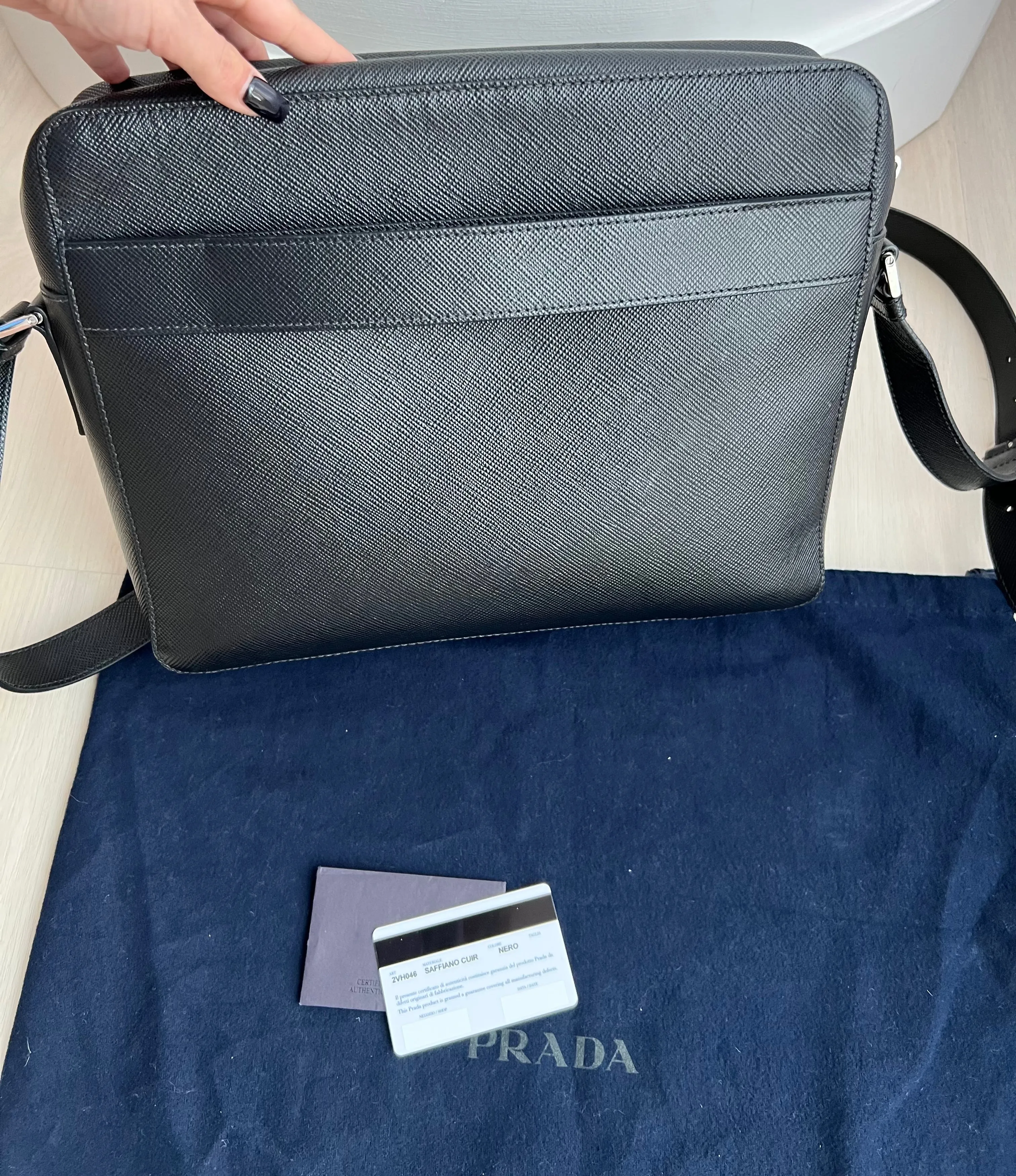 Prada Saffiano Leather Messenger Bag